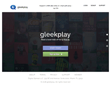 Tablet Screenshot of gleekplay.com